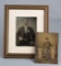 Two early Tintypes, both of early Lawmen wearing shield Badges.  One with holster and heavy gold cha