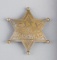 Ornate, City Marshal Badge, six point ball star, 2 5/8