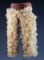 Pair of miniature stovepipe Angora Wooly Chaps made by Casey Jordan, Phoenix, Arizona, marked three