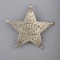 Ornate, City Marshall Badge, 5-point ball star, 2 1/2