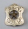 Very early Police Officer Badge, very ornate with 5-point star center shield, 2 1/2