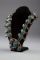 Beautiful Navajo, silver and turquoise Squash Blossom Necklace with 12 silver and turquoise side tul