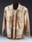 Buckskin and beaded, fringed Jacket with both inside and outside pockets, size 46, marked 