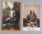 This  consists of two Cabinet Card Images.  (1)  Black Crow holding Revolver.  