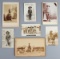 Collection of three vintage Cabinet Cards and four vintage Post Cards.  One Cabinet Card Photograph