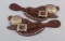 Fancy pair of spotted two piece Straps marked Buddie Foster, Decatur, TX.  Straps have fancy Jerry W