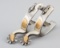 Pair of double mounted Spurs (#1827), by noted Texas Bit and Spur Maker Don Rogers, done in the flyi