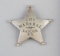 City Marshal, Lander, WYO. Badge, 5-point ball star, 2 3/4