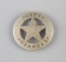 City Marshal Badge, circle star, 1 3/4