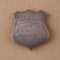 L.J. Mason, Greenville, Texas Police Badge, shield shaped, 1 1/2