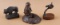 This  consists of three miniature Bronzes by noted artist Juan Dell.  (1) 