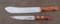 This  consists of two I. Wilson Camp Knives:  (1) knife is 15 1/2