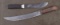 This  consists of two Knives:  (1) Large Camp/Butcher Knife marked parallel to blade 