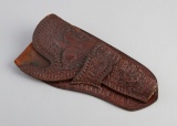 Vintage leather tooled Holster for a 7 1/2