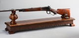 Custom, Walnut Victorian style, footed Rifle Stand fitted for Lever Action Winchesters for most all