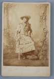 Vintage Cabinet Card marked 101 Ranch, image of Nenetah, Indian Princess and Champion Lady Sharpshoo