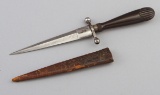 Unmarked Dagger with nicely etched blade, no maker mark, 9