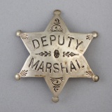 Deputy Marshal Badge, 6-point ball star, 2 5/8