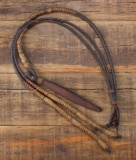 Set of rawhide and kangaroo braided Romal Reins with 11