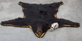 Large, Black Bear Rug, near record book, in excellent condition, with its original skull and claws.