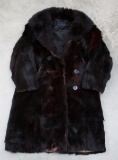 Unique, full length Black Bear Coat in excellent condition, maker label at collar, double pockets, d