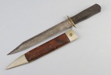 Unmarked, possibly American made Bowie, 15 7/8