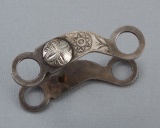 J.F. marked, the late Jack Ferguson, Colorado Bit and Spur Maker, miniature Bit, silver overlay hand