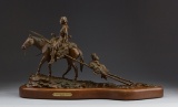 An original Bronze Sculpture by noted Texas artist Juan Dell, (b.1933), titled 