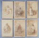 Collection of six vintage Cabinet Cards, marked 