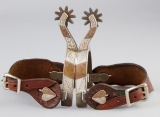 Fine pair of single mounted Spurs (#646), by Texas Bit and Spur Maker, Ray Anderson, with hand engra
