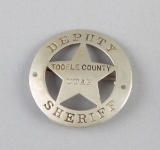 Deputy Sheriff, Tooele, County, Utah Badge, circle star, 2