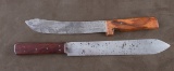 This  consists of two I. Wilson Camp Knives:  (1) Knife is marked 