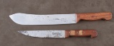 This  consists of two I. Wilson Camp Knives:  (1) knife is 15 1/2