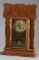 Tall top, antique oak Kitchen or Parlor Clock, circa 1910, made by Ingraham Co., Bristol Ct., clock