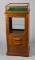 Very desirable antique oak and beveled glass lift top Display Case, circa 1900-1910, measuring 48