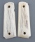 Beautiful pair of polished sheep horn Grips for a Model 1911, excellent condition.