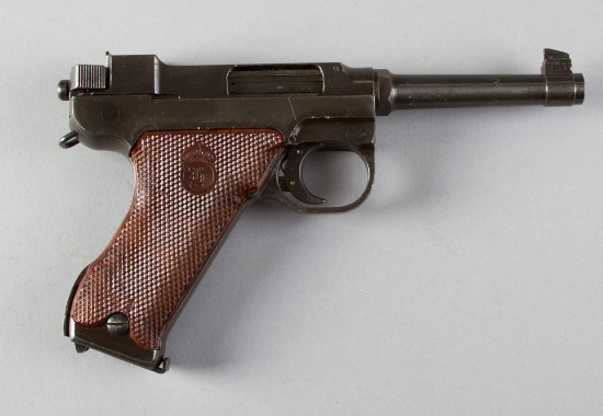 Husqvarna, Model 1934, Semi-Automatic Pistol, 9 MM Caliber, SN 51805, 5" barrel, matte finish with o