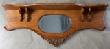 Fancy antique, hanging oak Wall Shelf, circa 1900-1910, 53