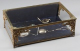 Vintage glass Display Case, circa 1900, case will include a large coin silver key wind Pocket Watch