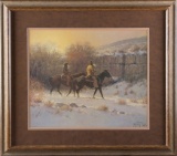 Original signed and numbered Print by noted Western Artist G. Harvey, dated 1974, titled 