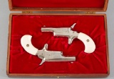 Cased Pair of Colt Single Shot Derringers, .22 Short Calibers, SN 6390N / 6391N, 2 1/2