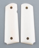 Pair of polished Walrus Ivory Grips for a Colt, Model 1911.