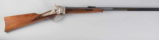 Fine engraved, cased Sharps Breech Loading Rifle, manufactured by Taylor's & Co., Inc., Winchester,