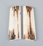 Pair of polished stag horn Grips for a Model 1911 Automatic.