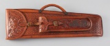 Finely tooled vintage leather Carry Case for a Savage, Model 99 Take Down, very good condition, acco