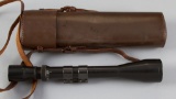 Rifle Scope by Bausch & Lomb, Balvar 8, SN JT3266, sold in a leather scope case.