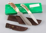 Two Hen & Rooster Side Knives, both new condition, one with original box.  One Knife with 5 1/4