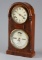 Early and very desirable Rosewood double dial Parlor Clock by Ithaca Calendar Clock Co., with H.B. H