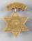 R.C. Eagles, MO. Valley, Detective Bureau, gold suspension Badge, six point star with banner, shows