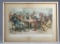 Very desirable and original framed Lithograph by American Lithograph Co., plate No. 5, Poker Series,
